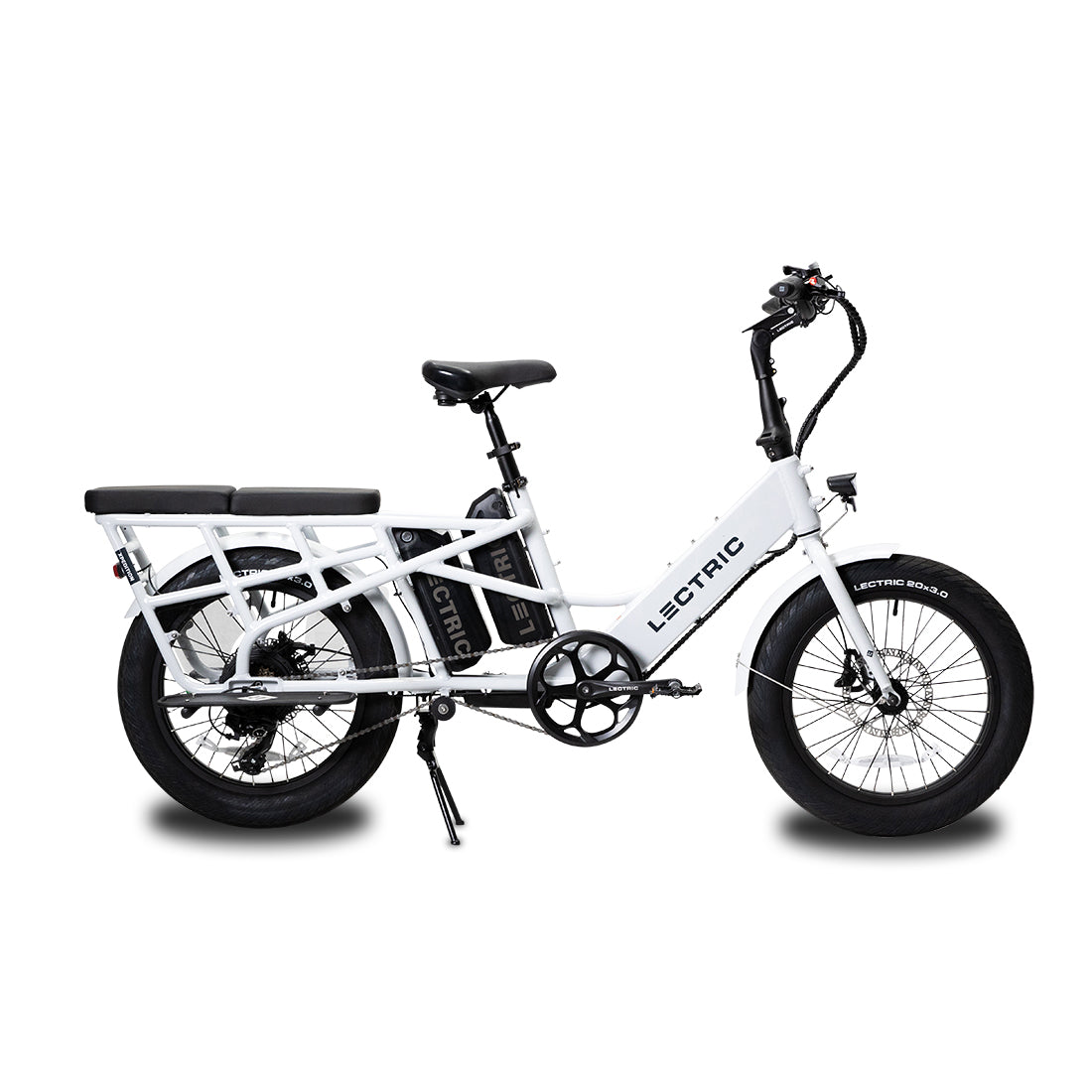 Vélo électrique Lectric XPedition avec coussins et marchepieds (pack Essentiels)